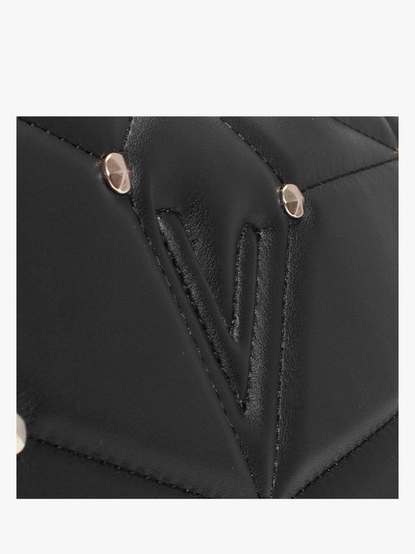 Emily Black Quilted Studded Pochette Bag