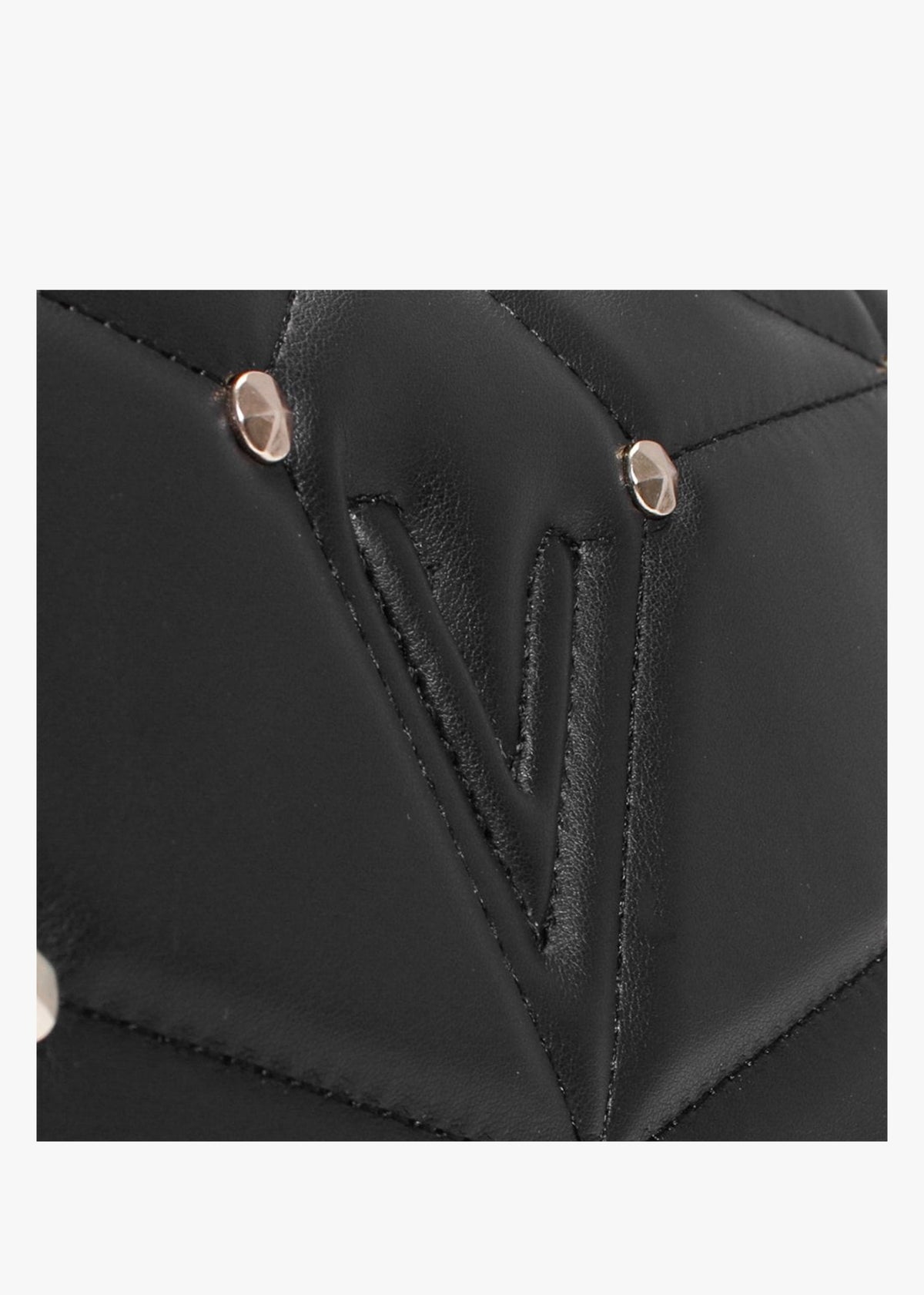 Emily Black Quilted Studded Pochette Bag