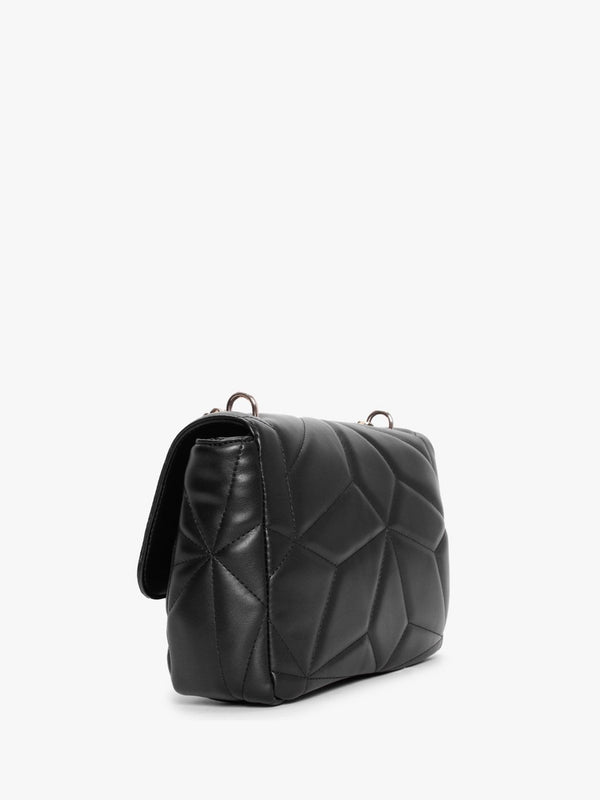 Emily Black Quilted Studded Satchel Bag