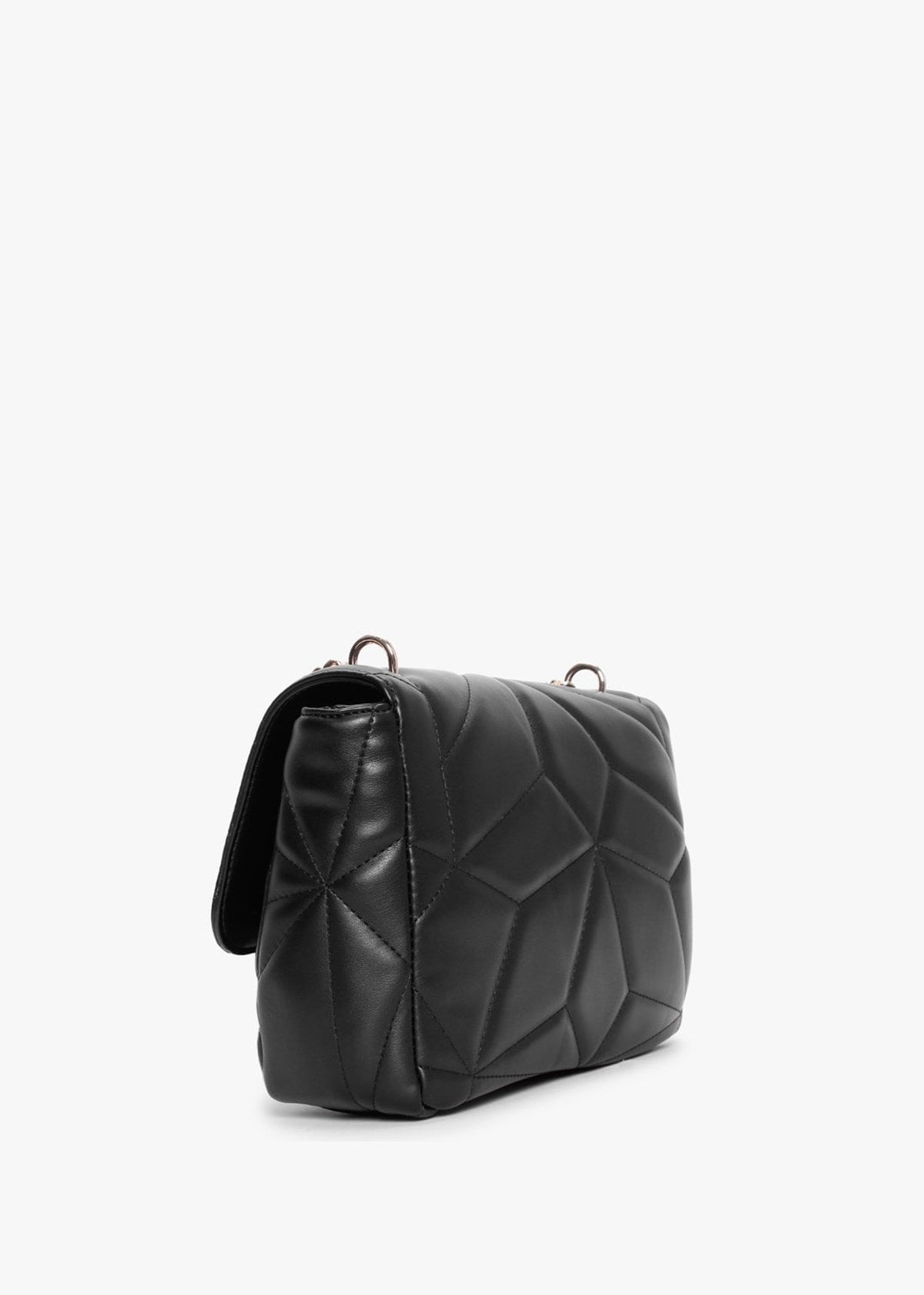 Emily Black Quilted Studded Satchel Bag
