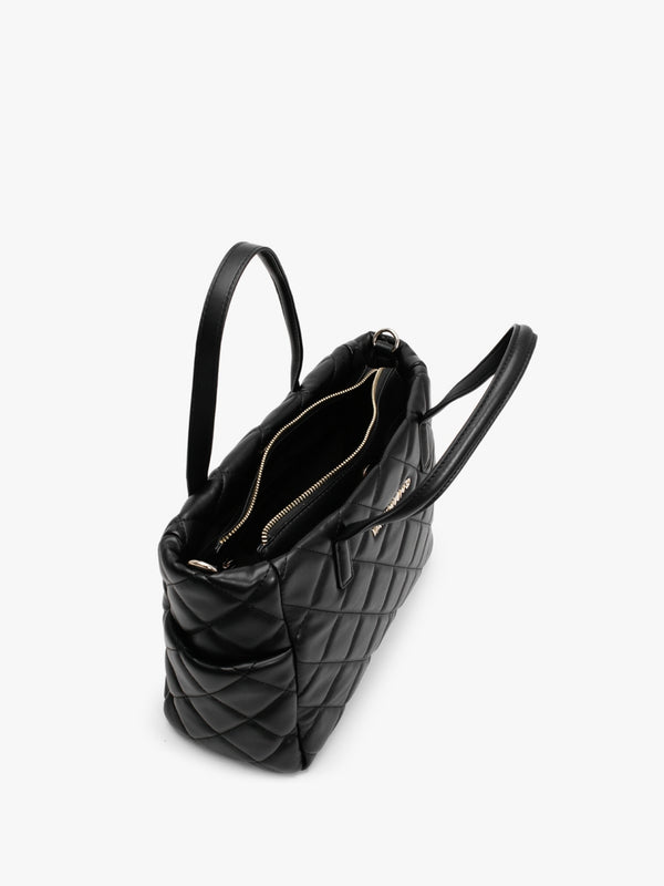Ocarina Black Quilted Shopper Bag