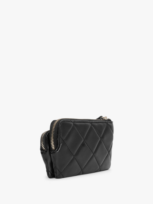 Ocarina Black Quilted Wristlet Wallet