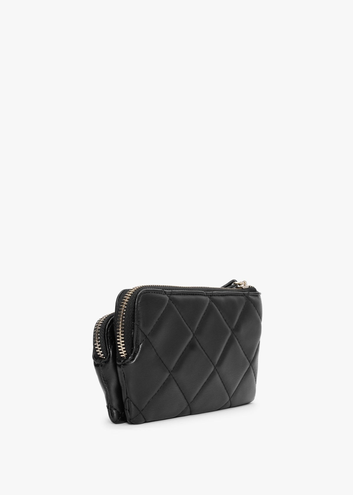 Ocarina Black Quilted Wristlet Wallet