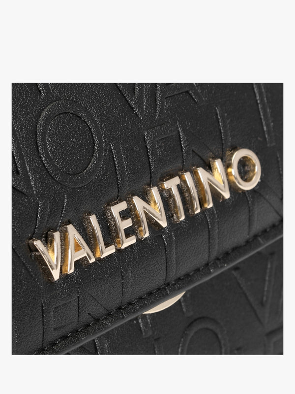 Relax Embossed Logo Nero Flapover Shoulder Bag