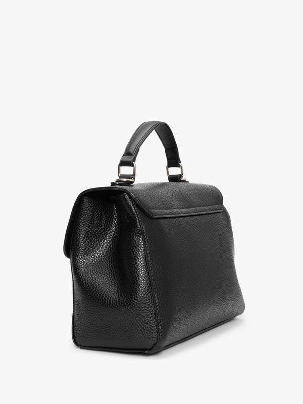 Superman Black Flapover Satchel Bag