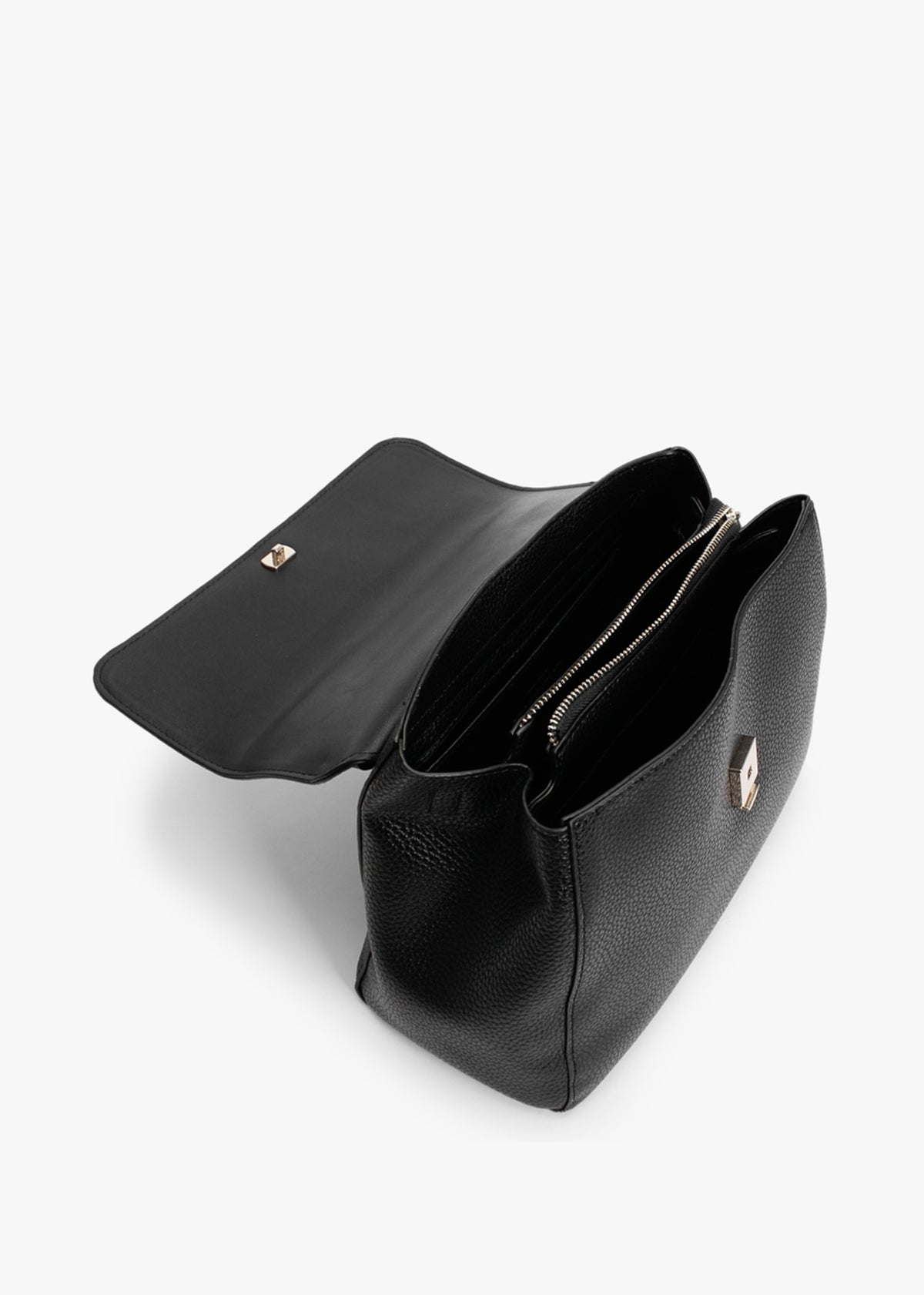 Superman Black Flapover Satchel Bag