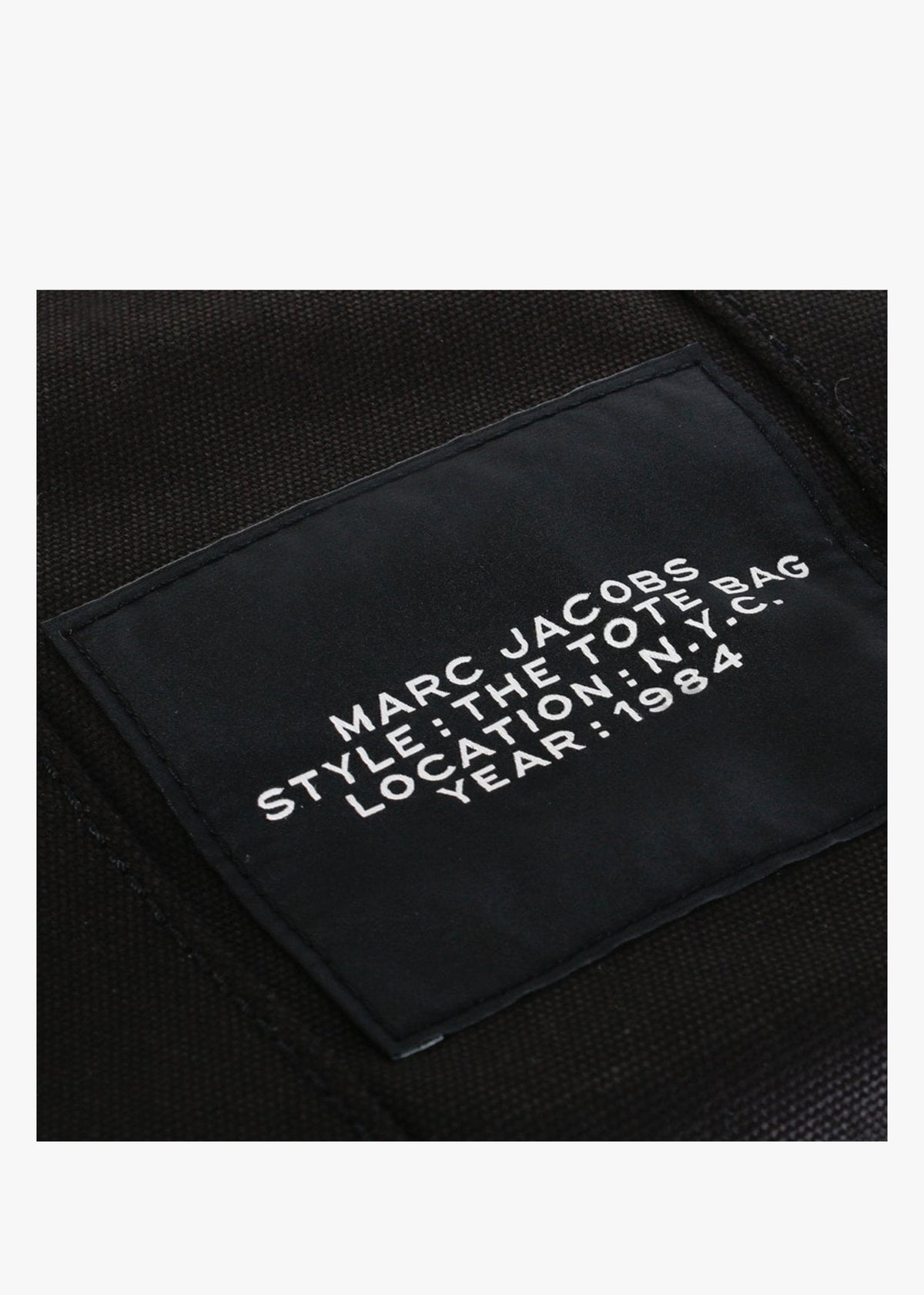 The Medium Black Canvas Tote Bag