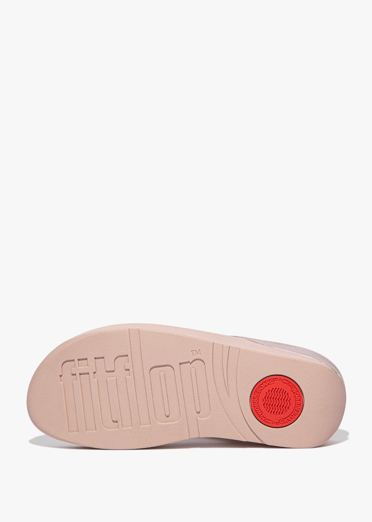 Fino Scallop Twist Rose Gold Leather Toe Post Sandals