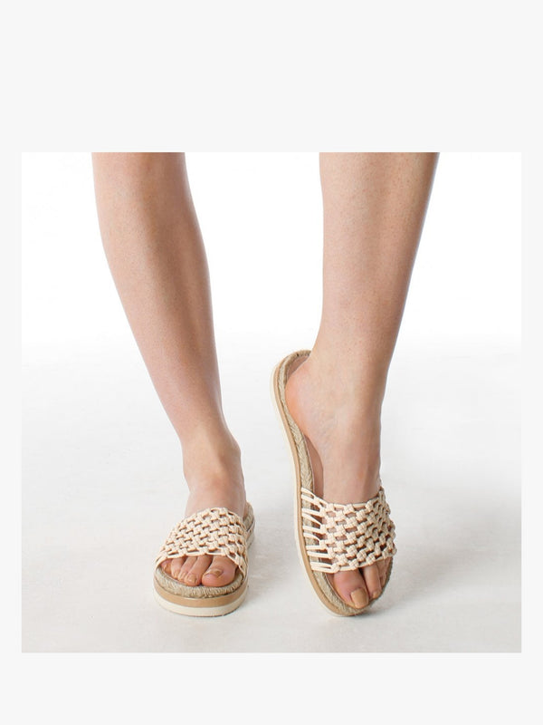 Kule Cream Knotted Woven Mules