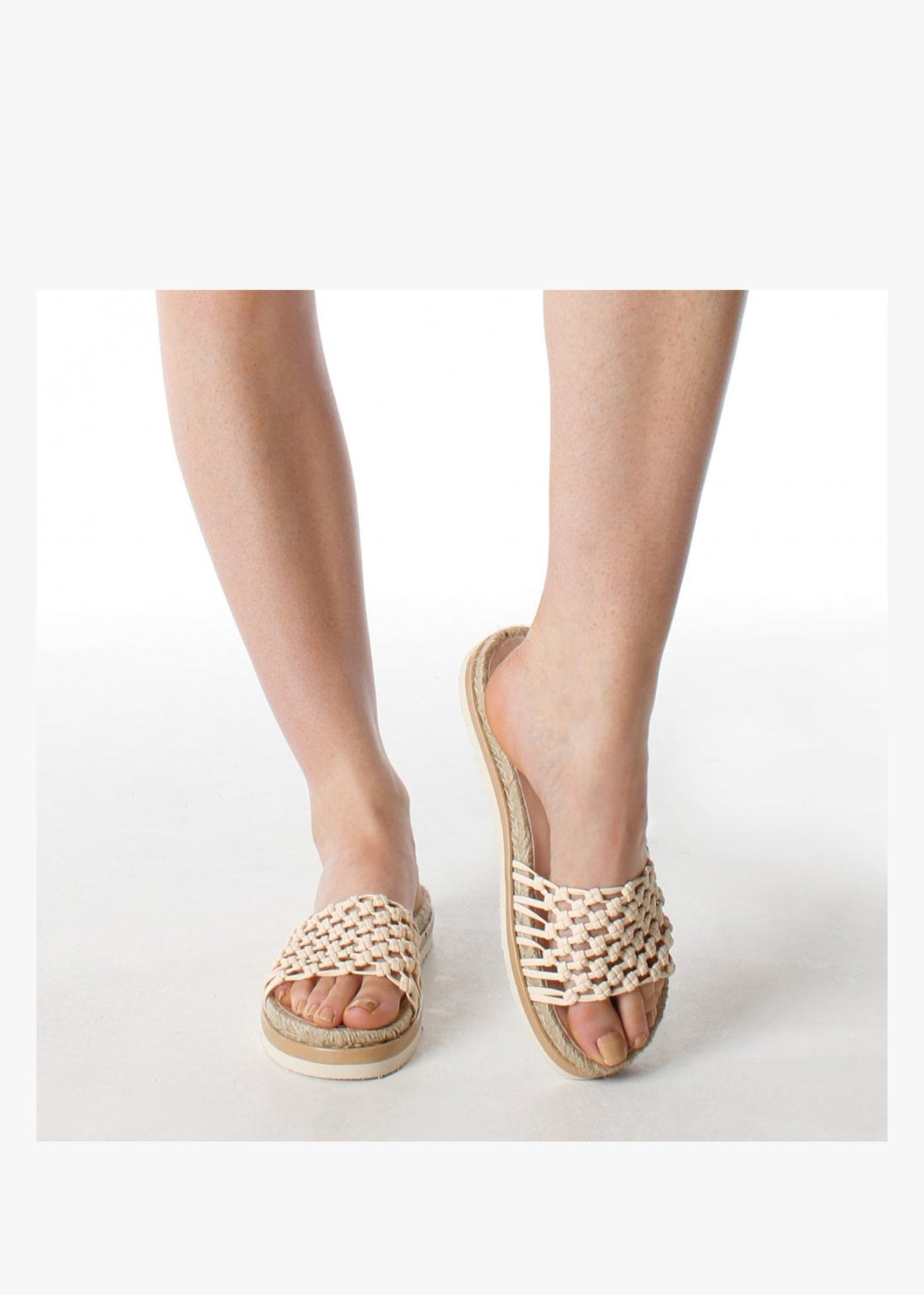 Kule Cream Knotted Woven Mules