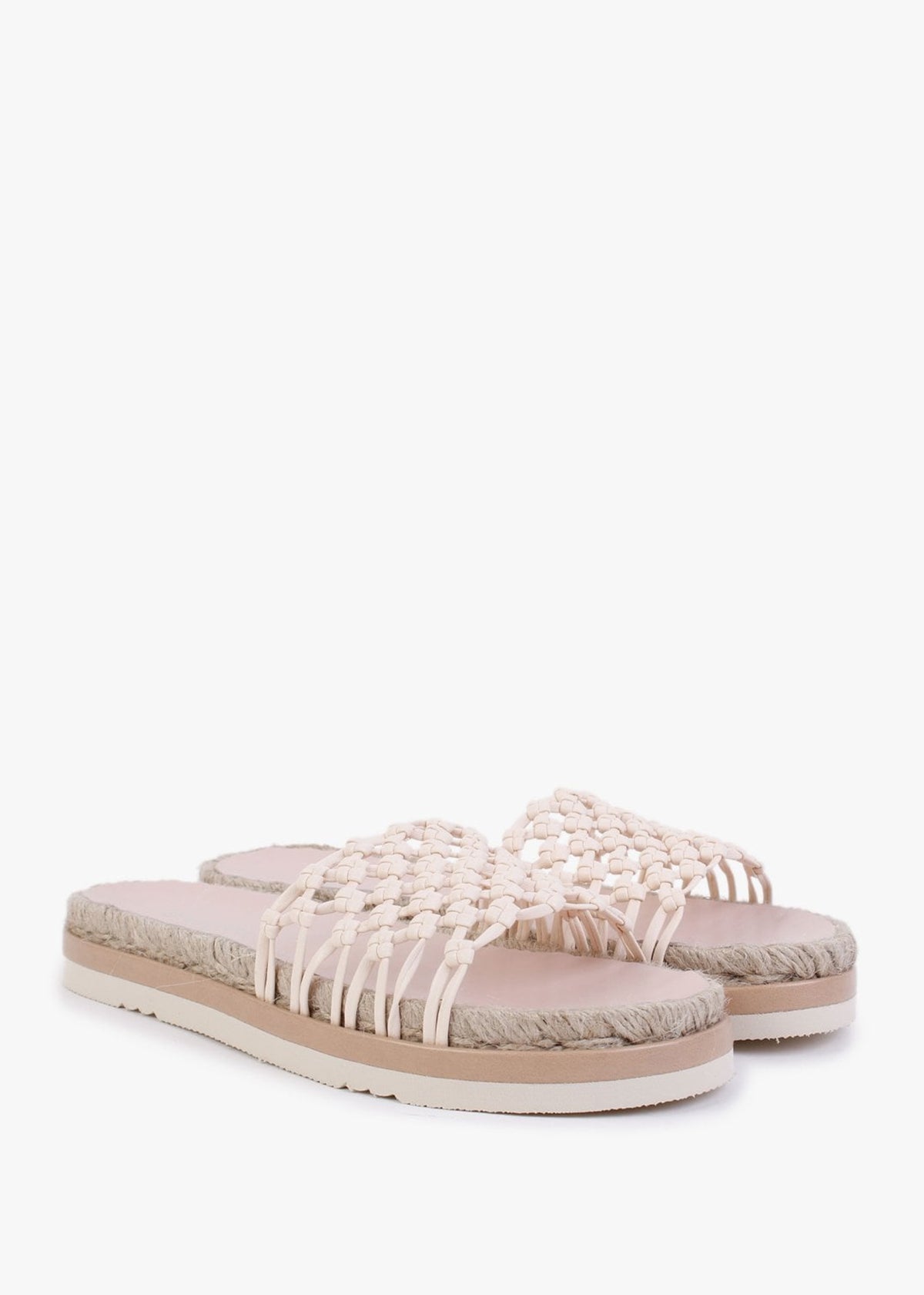 Kule Cream Knotted Woven Mules