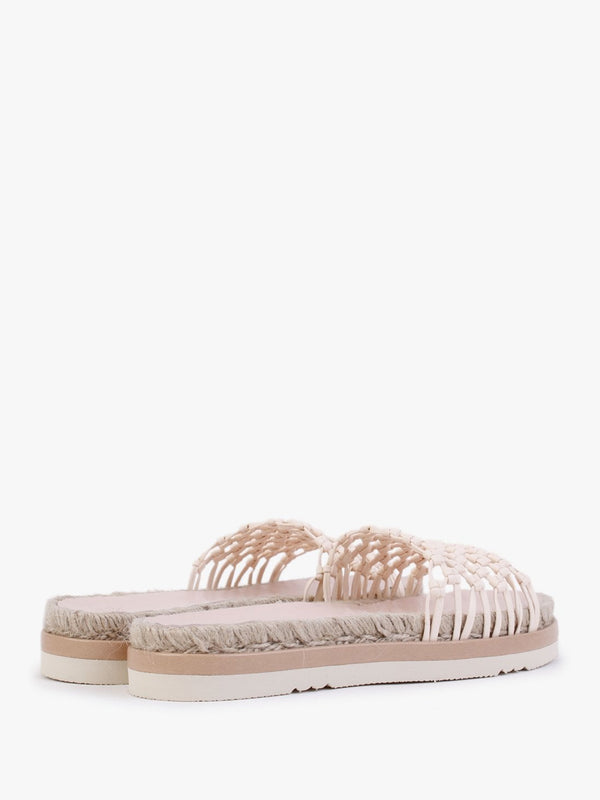 Kule Cream Knotted Woven Mules