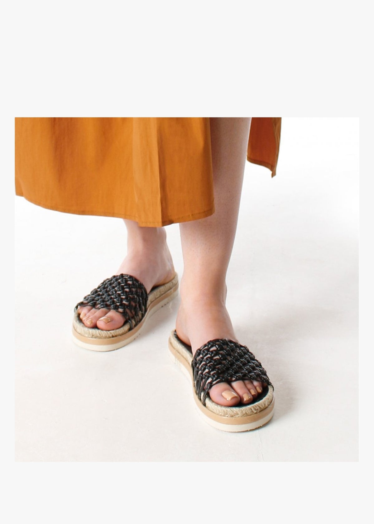 Kule Black Knotted Woven Mules