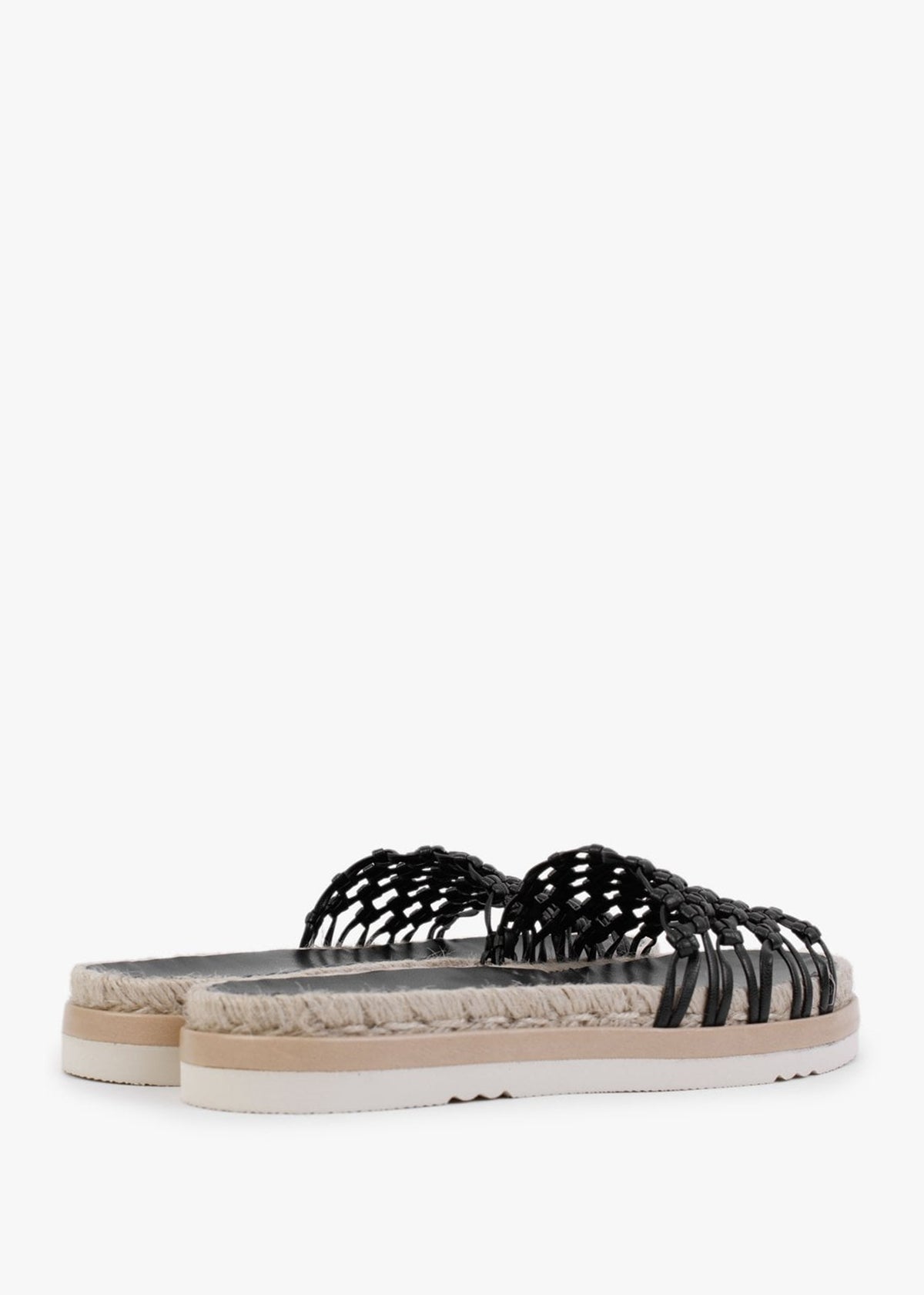 Kule Black Knotted Woven Mules