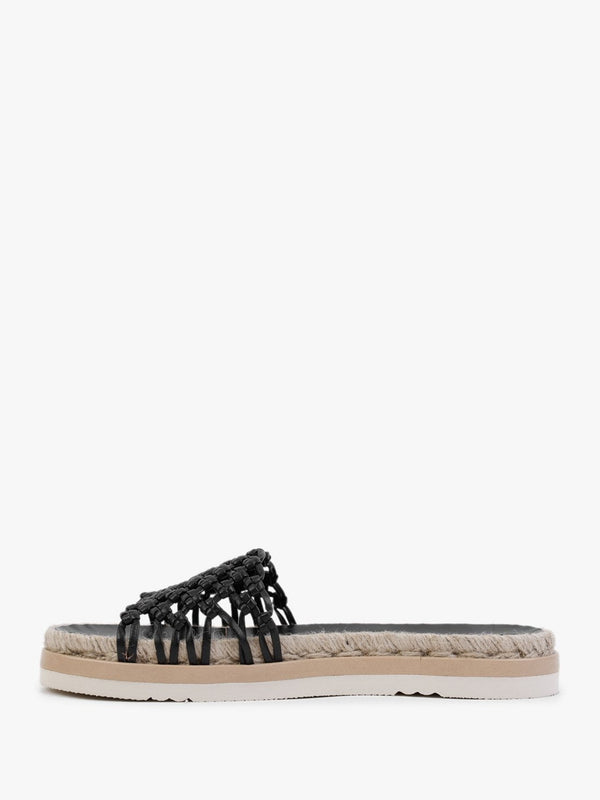 Kule Black Knotted Woven Mules
