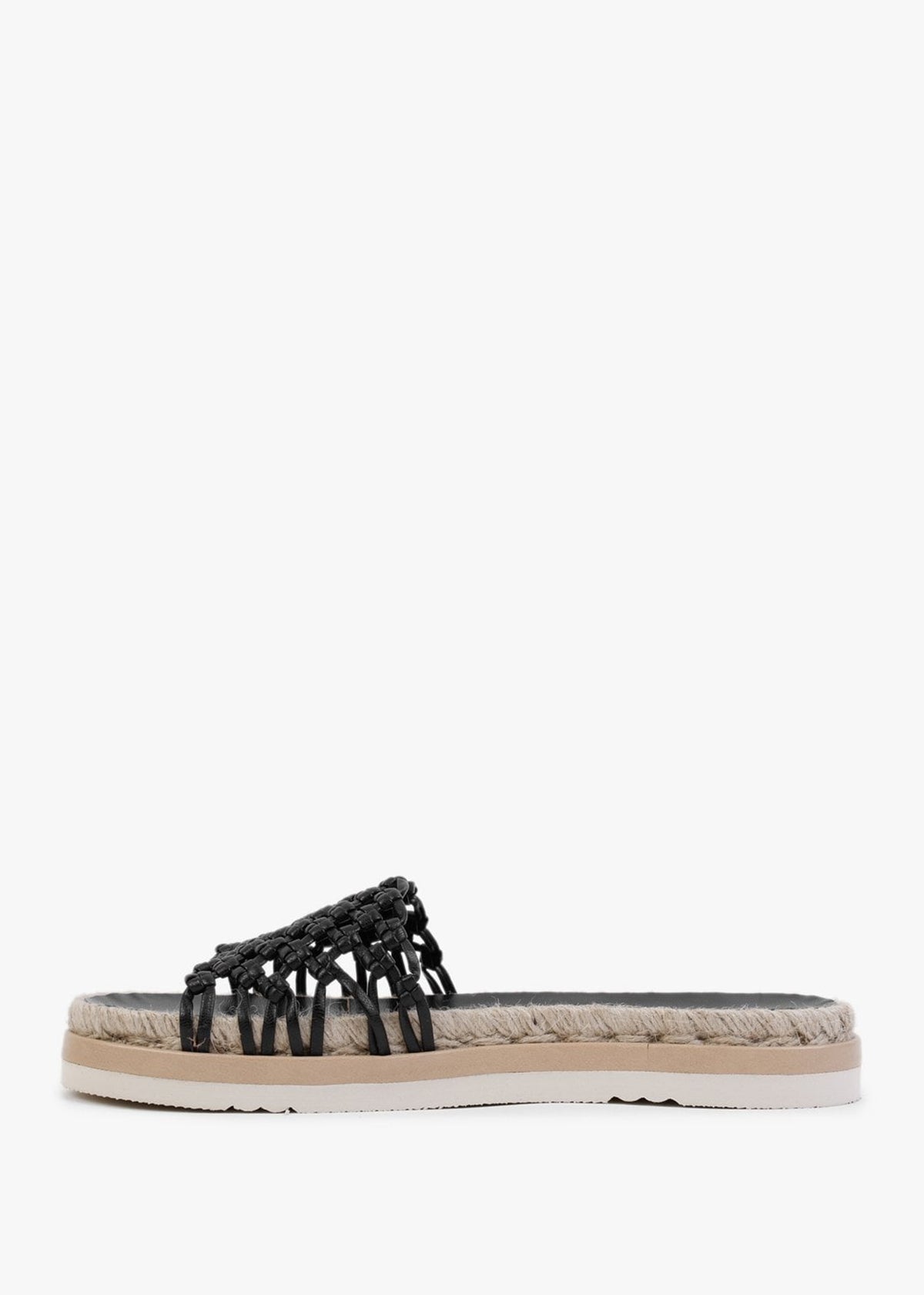 Kule Black Knotted Woven Mules