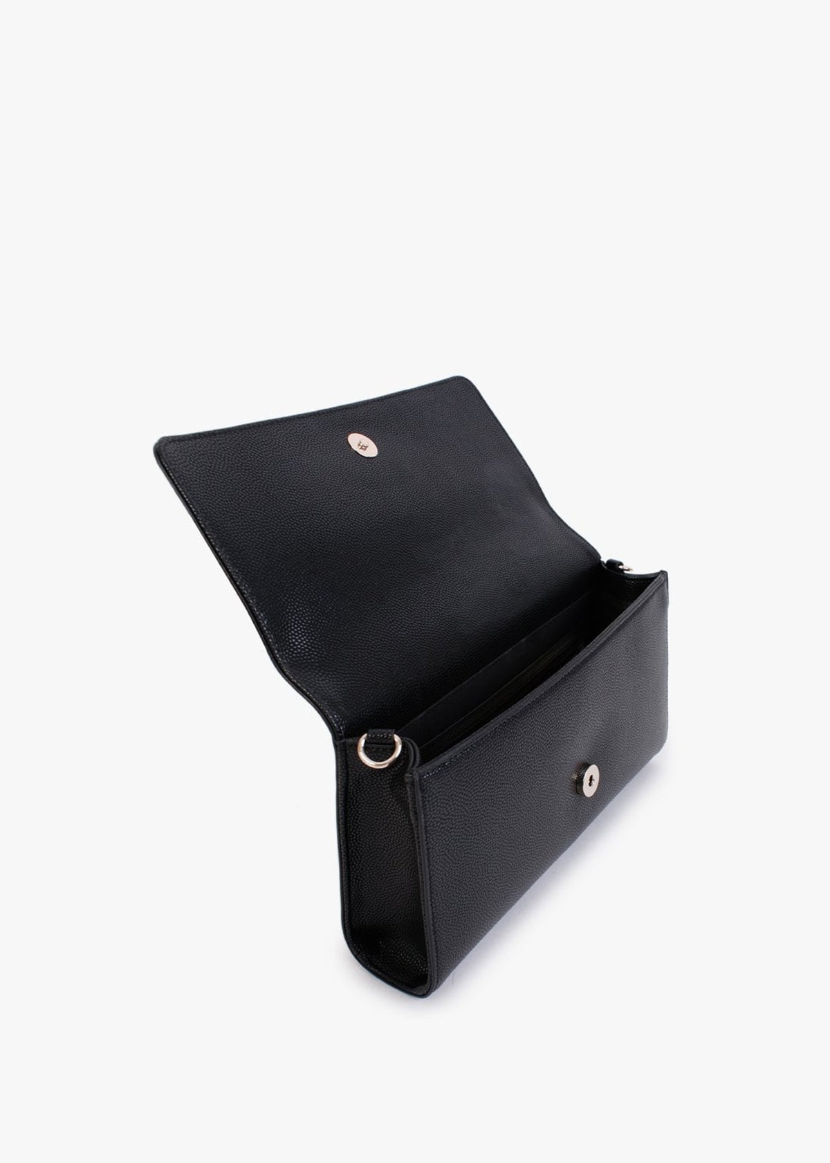 Divina Black Pebbled Clutch Bag
