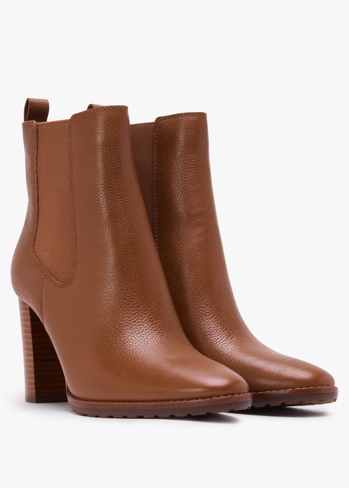 Mylah II Polo Tan Tumbled Leather Ankle Boots