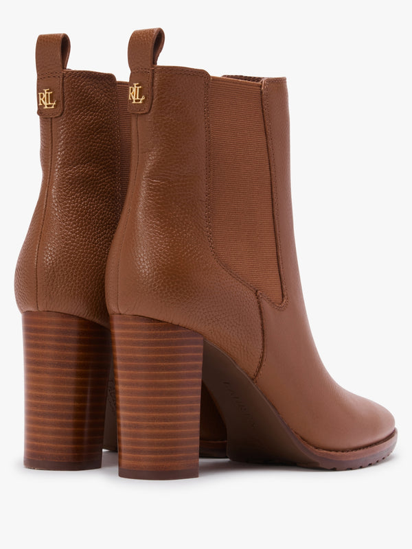 Mylah II Polo Tan Tumbled Leather Ankle Boots