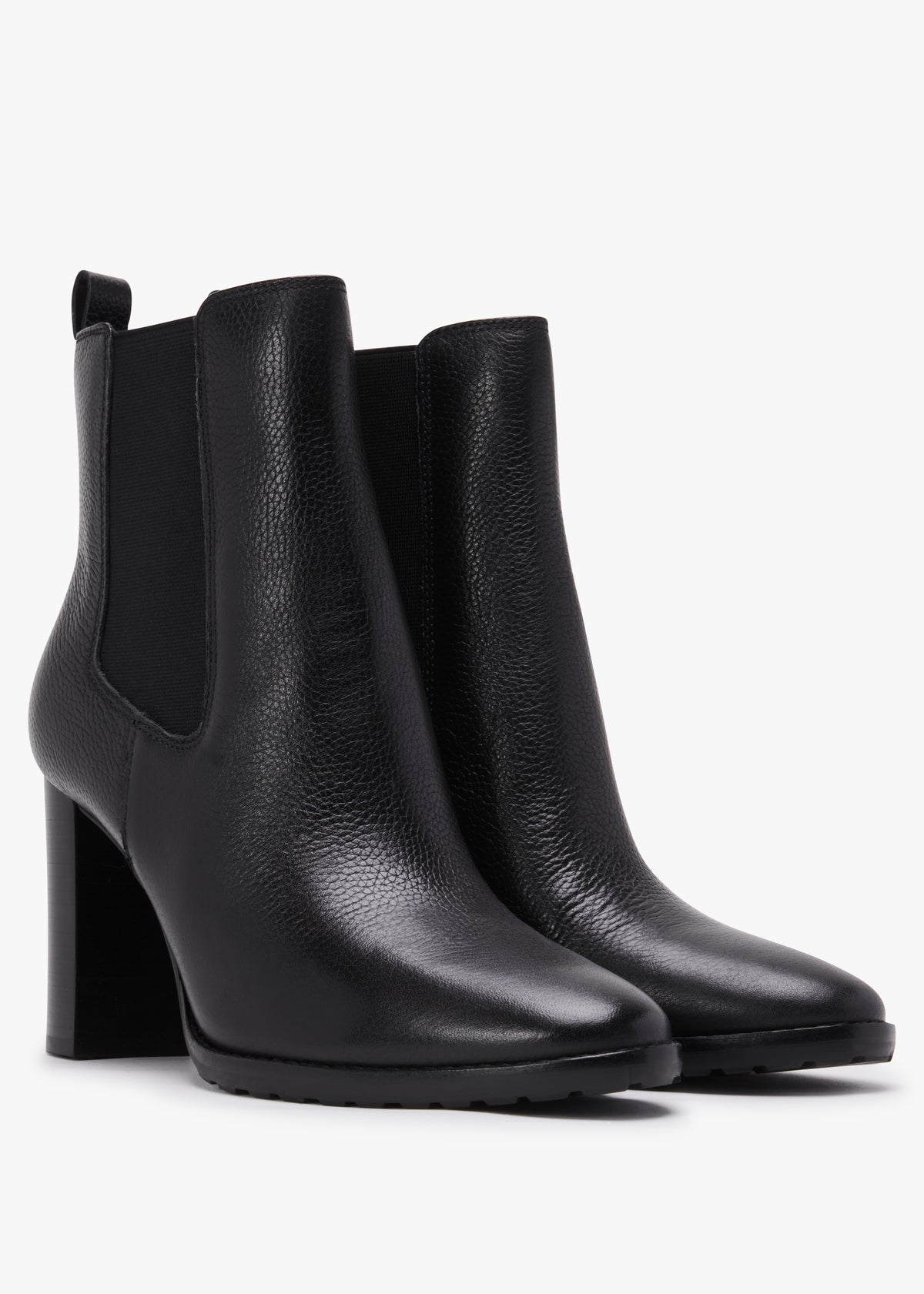 Mylah II Black Tumbled Leather Ankle Boots