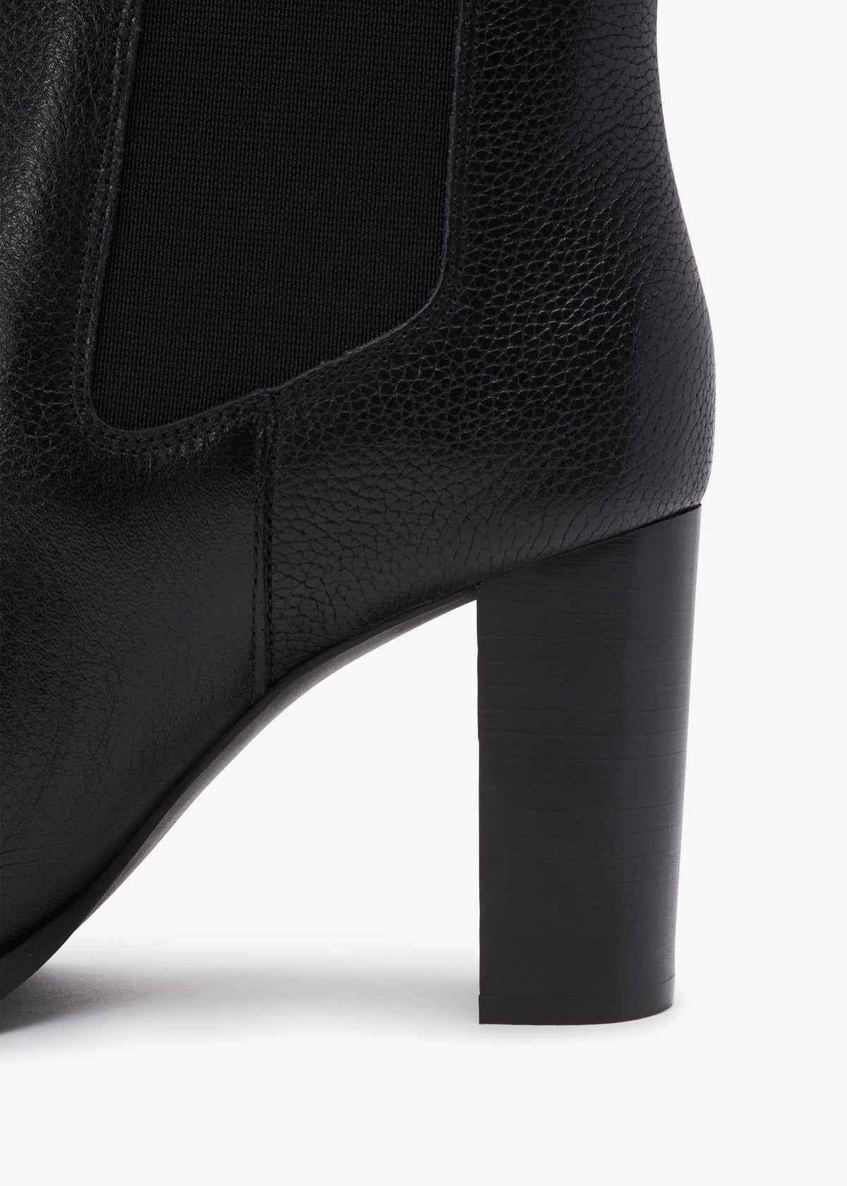 Mylah II Black Tumbled Leather Ankle Boots