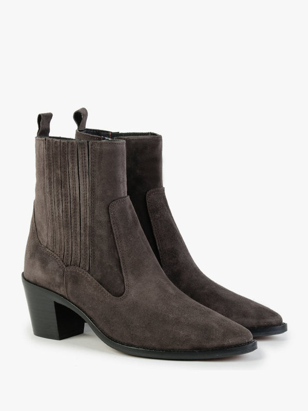 Anjou Brown Suede Western Boots