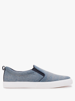 Haddley Blue Denim Trainers