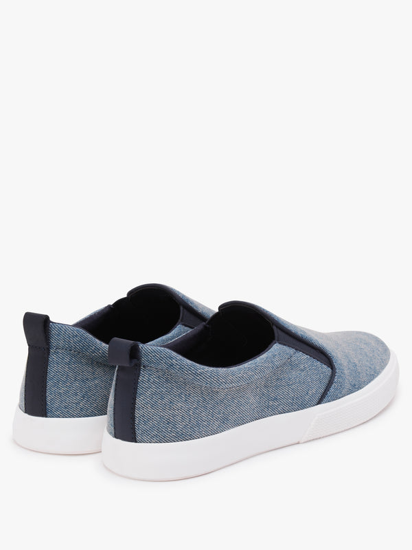 Haddley Blue Denim Trainers