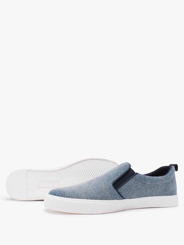 Haddley Blue Denim Trainers