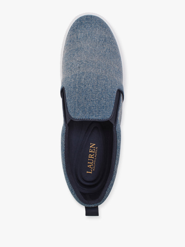 Haddley Blue Denim Trainers