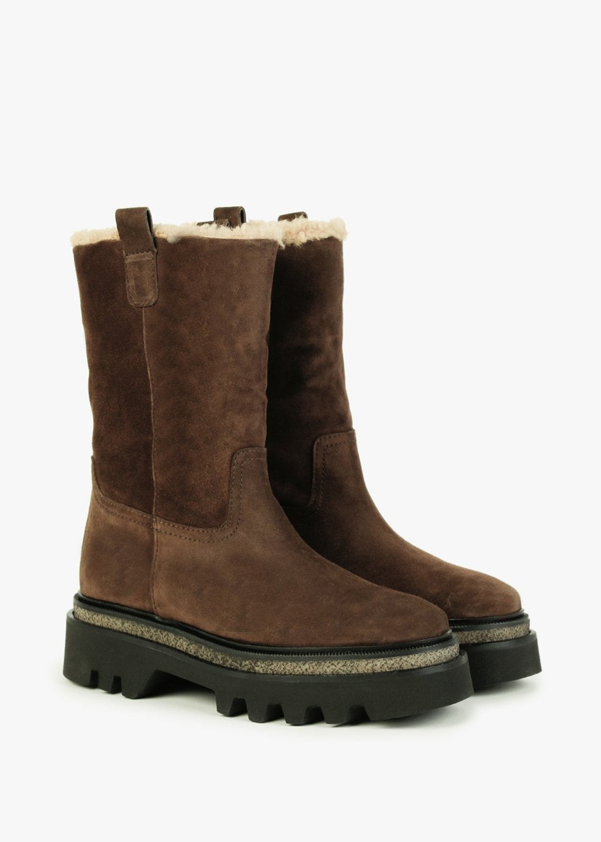 Coulis Brown Suede Calf Boots