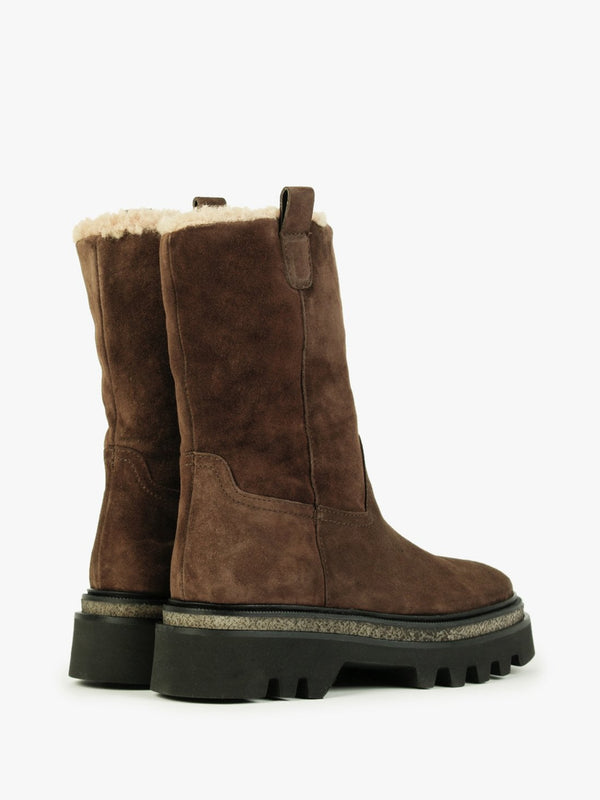 Coulis Brown Suede Calf Boots