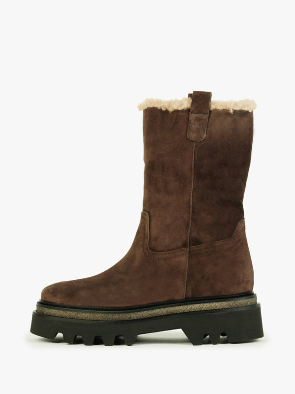 Coulis Brown Suede Calf Boots