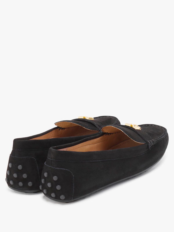 Barnsbury Black Suede Loafers