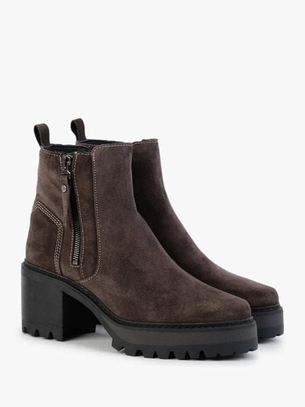 Galette Brown Suede Ankle Boots