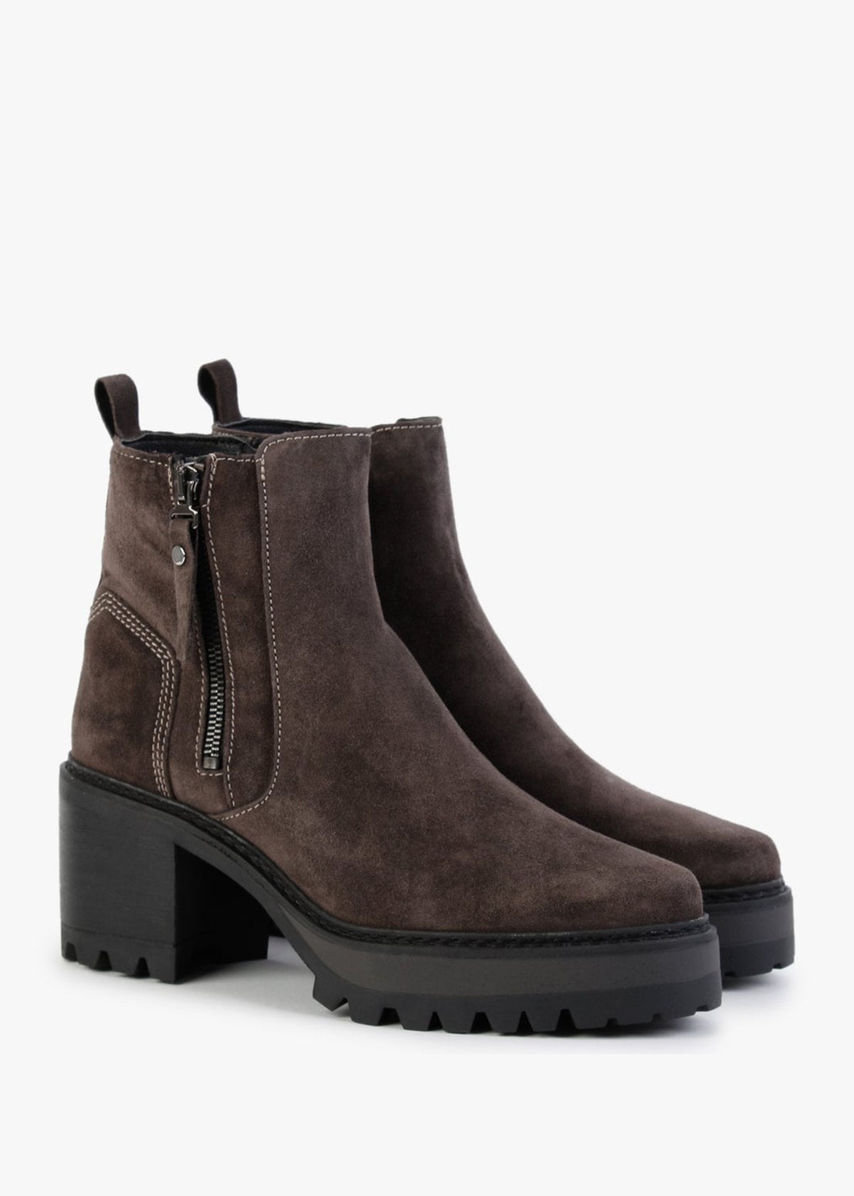 Galette Brown Suede Ankle Boots