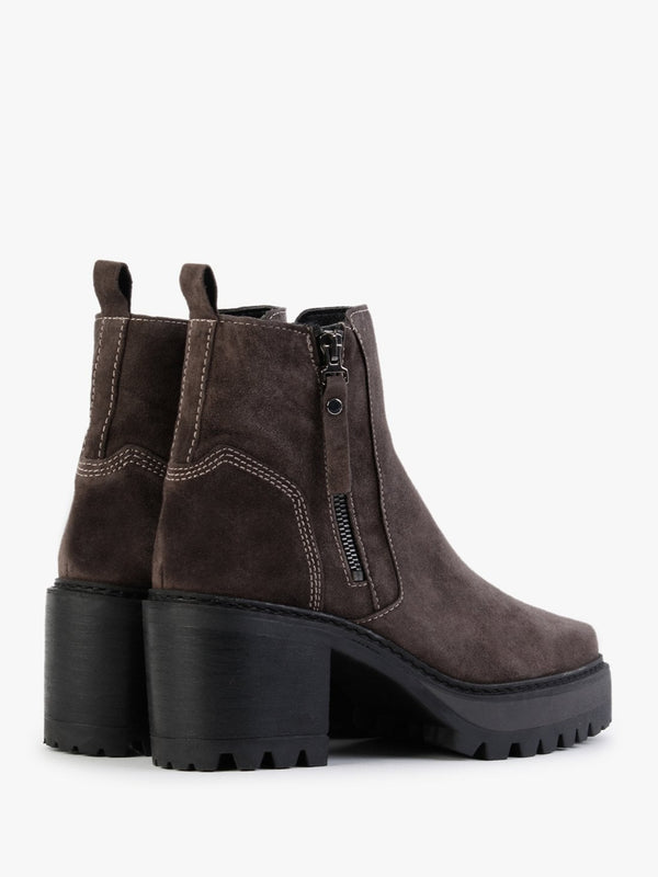 Galette Brown Suede Ankle Boots