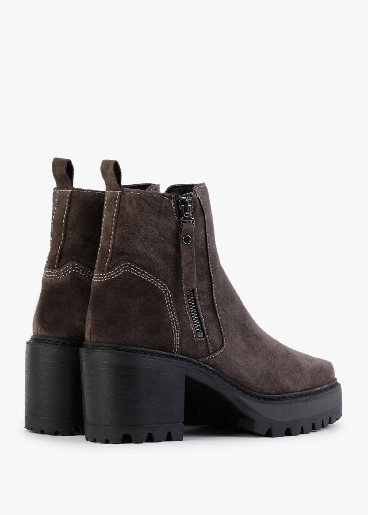 Galette Brown Suede Ankle Boots