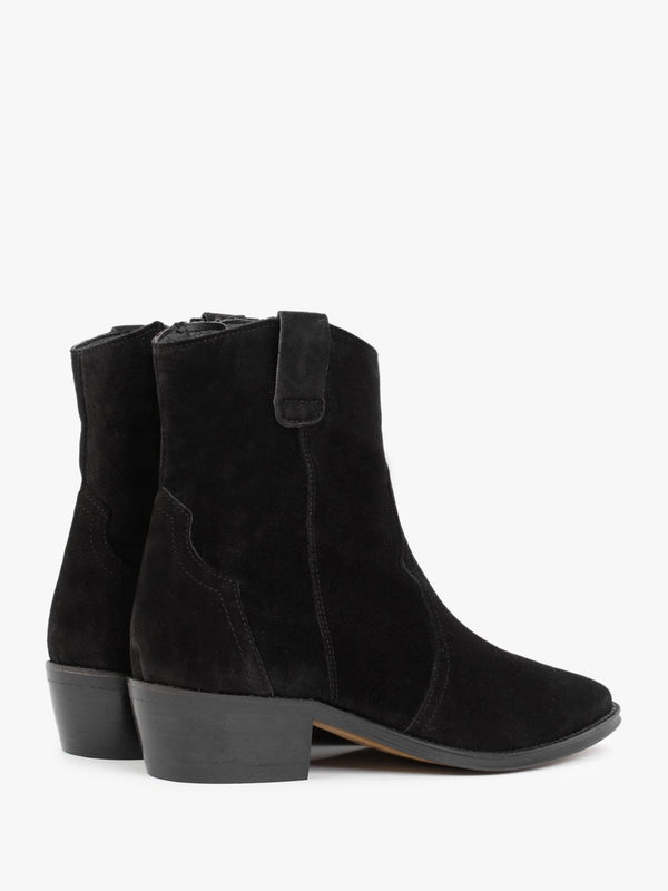 Lunette Black Suede Cowboy Boots