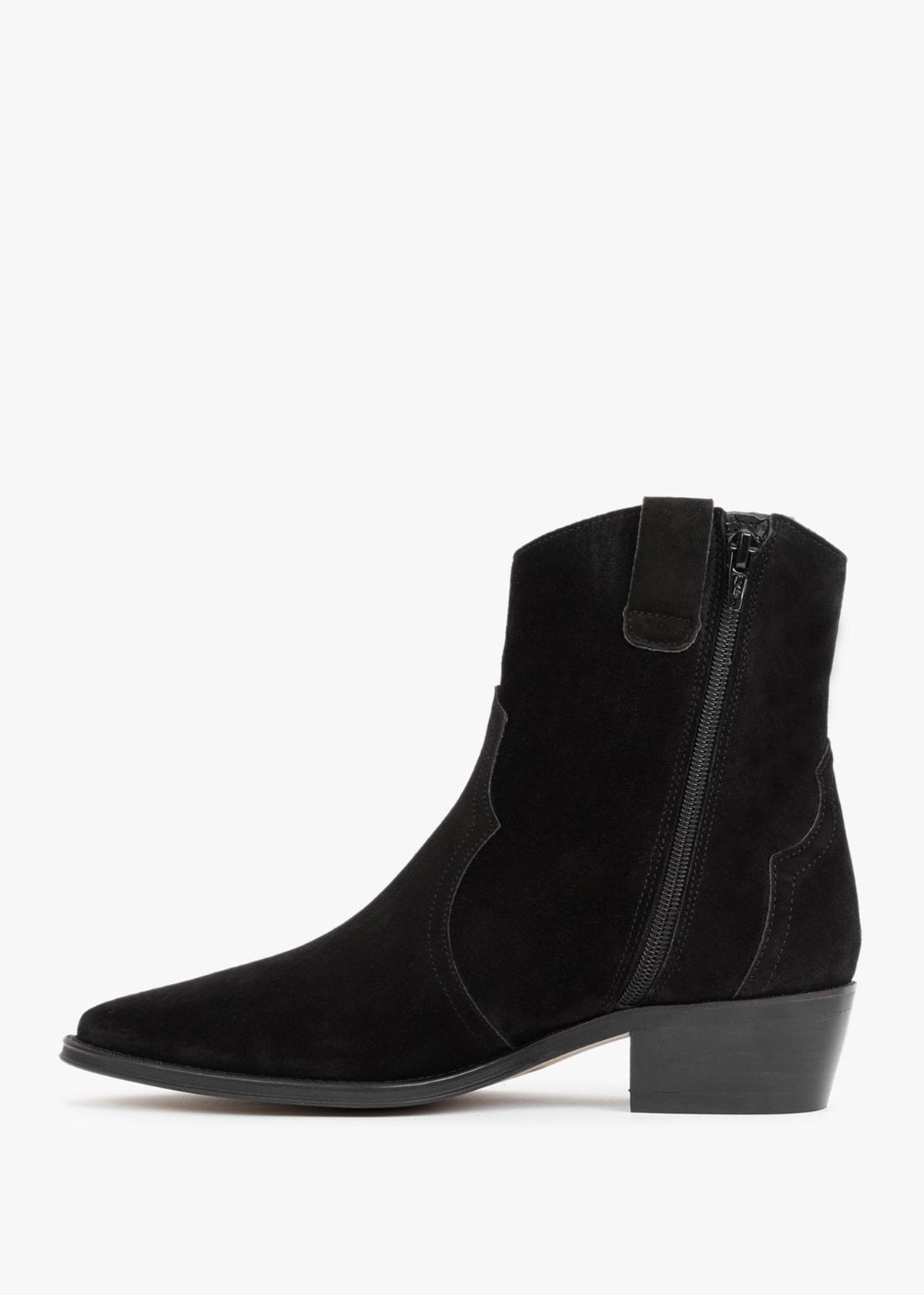 Lunette Black Suede Cowboy Boots
