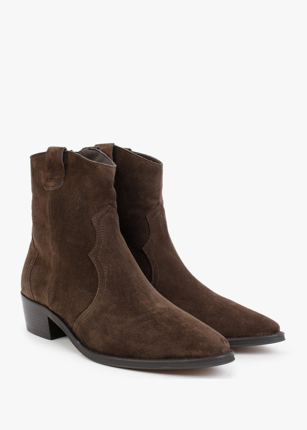 Lunette Brown Suede Cowboy Boots