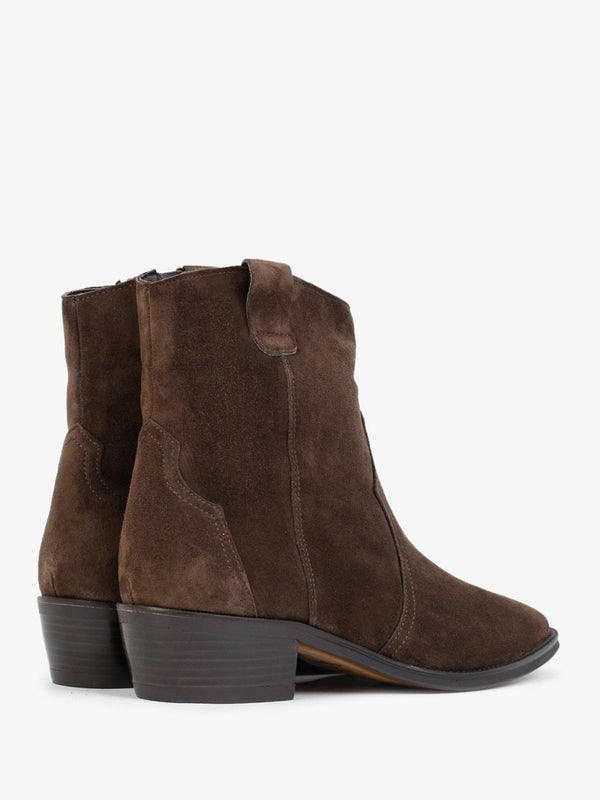 Lunette Brown Suede Cowboy Boots