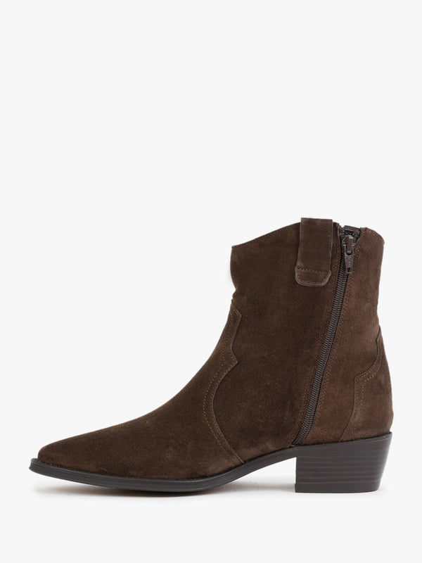 Lunette Brown Suede Cowboy Boots