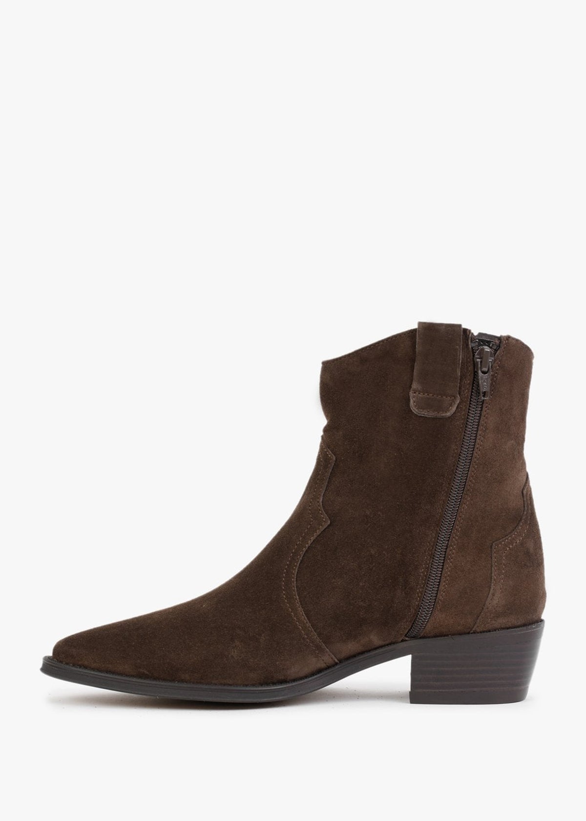Lunette Brown Suede Cowboy Boots