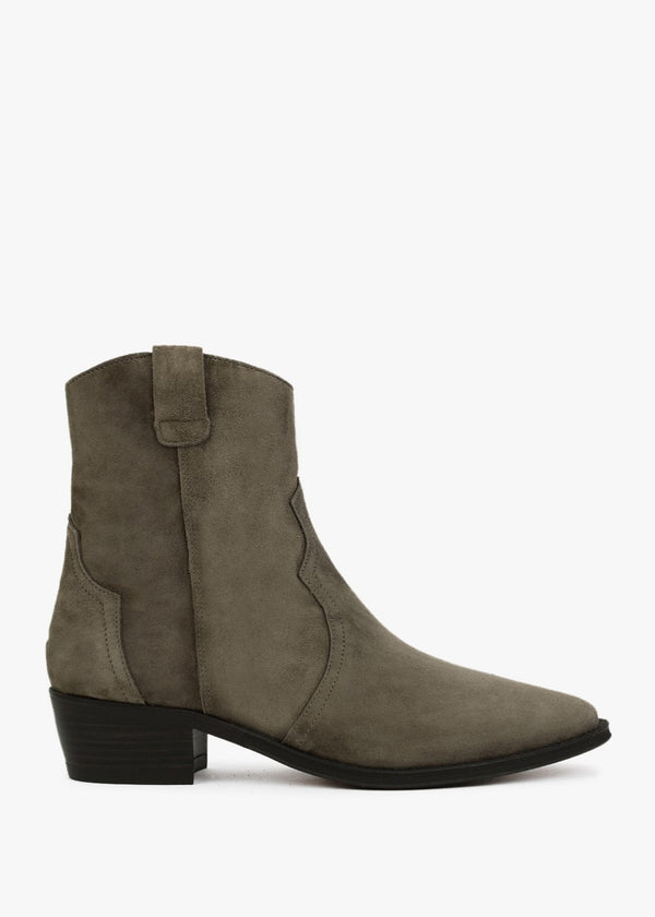 Lunette Khaki Suede Cowboy Boots