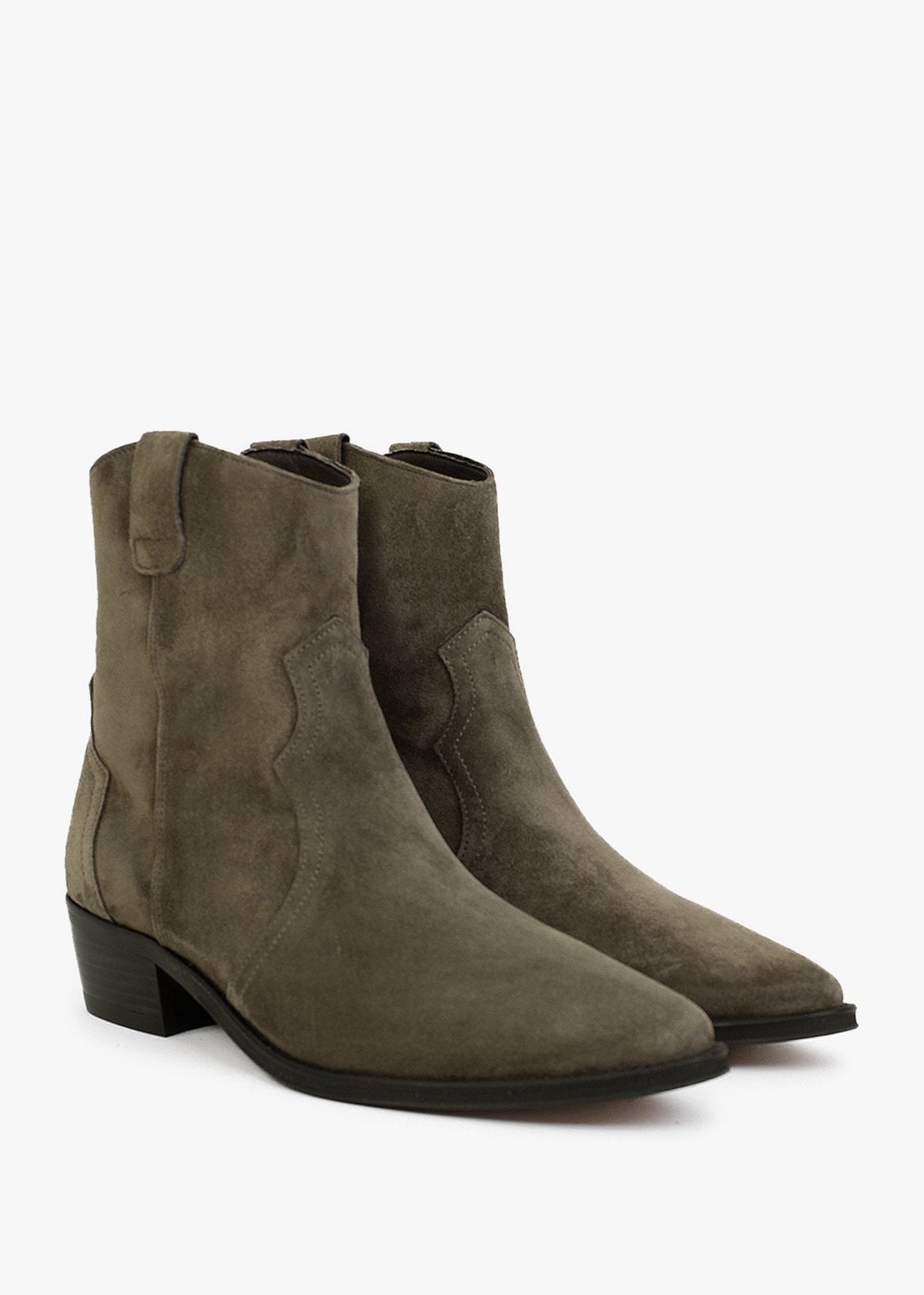 Lunette Khaki Suede Cowboy Boots