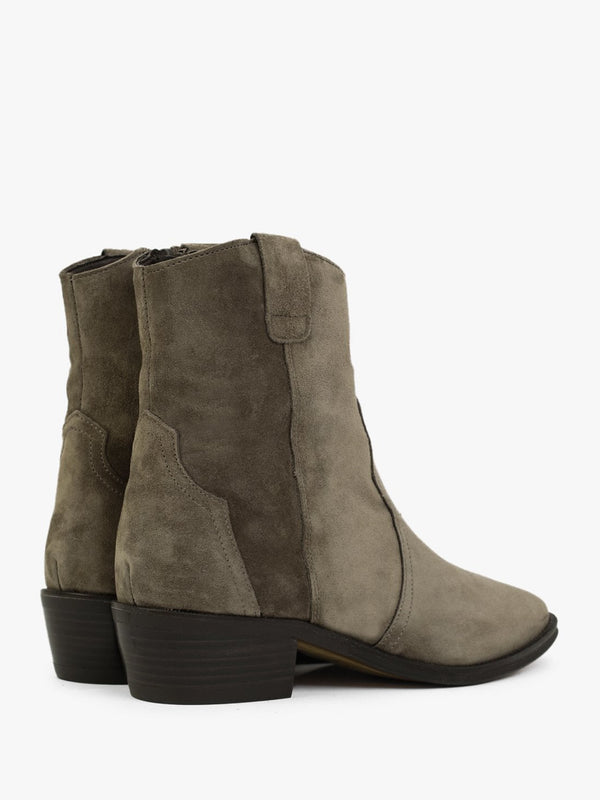 Lunette Khaki Suede Cowboy Boots