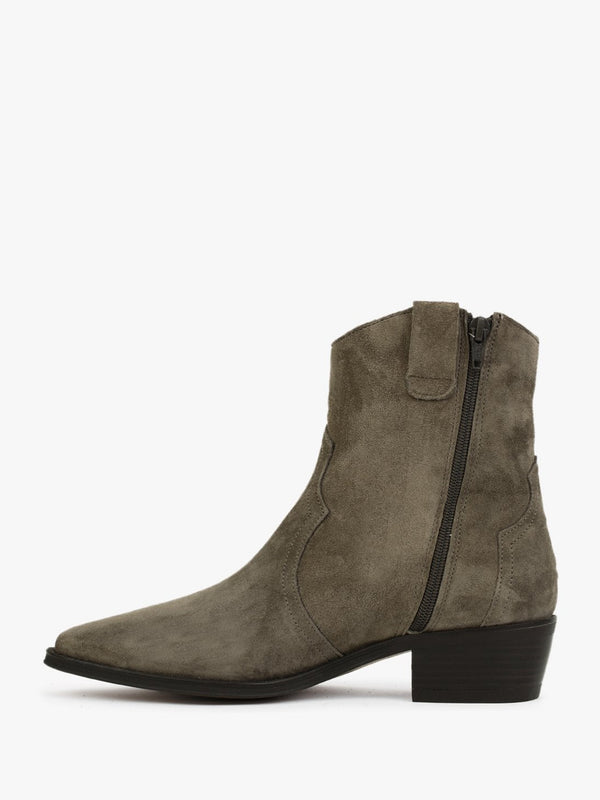 Lunette Khaki Suede Cowboy Boots