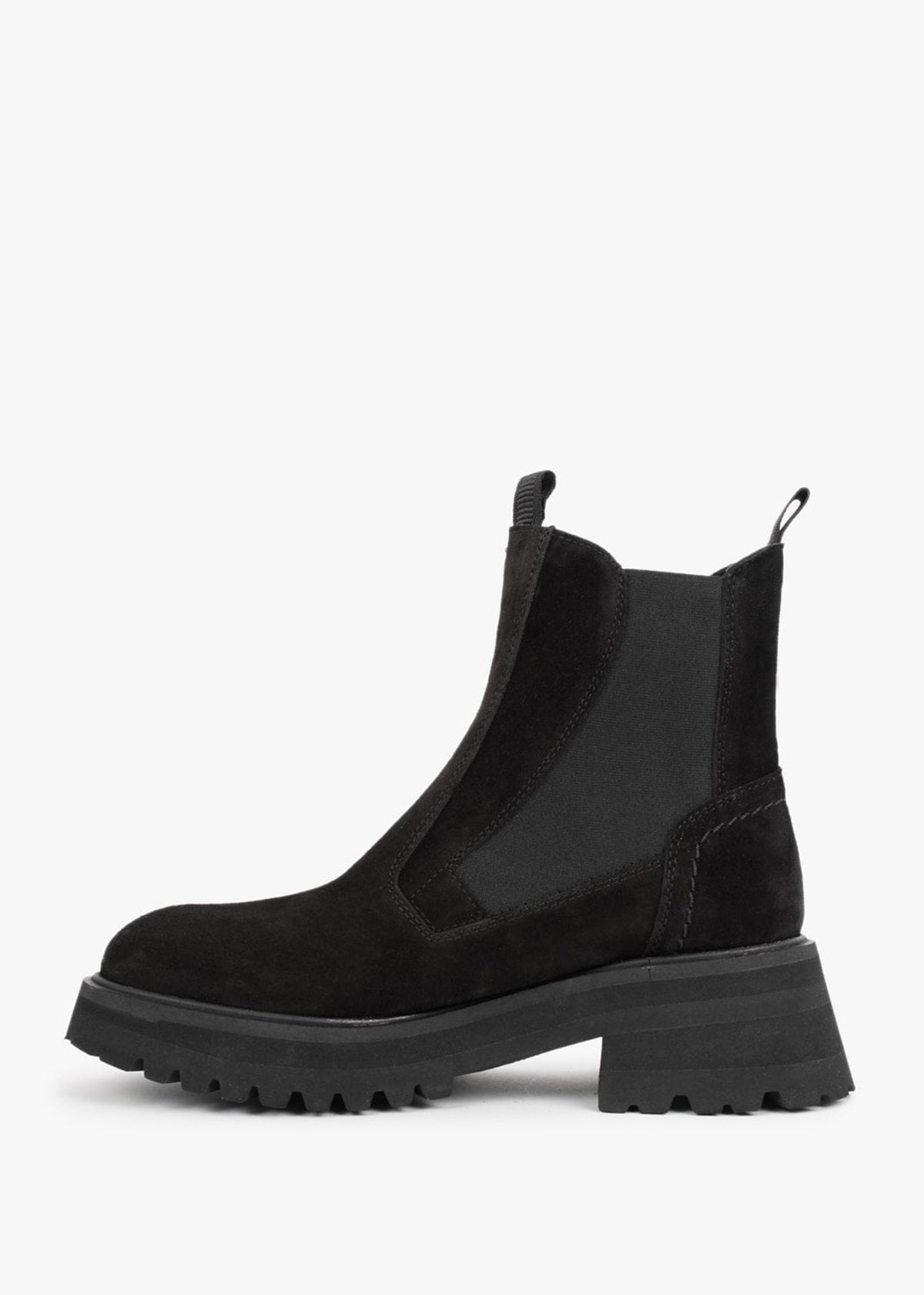 Taro Black Suede Combat Boots