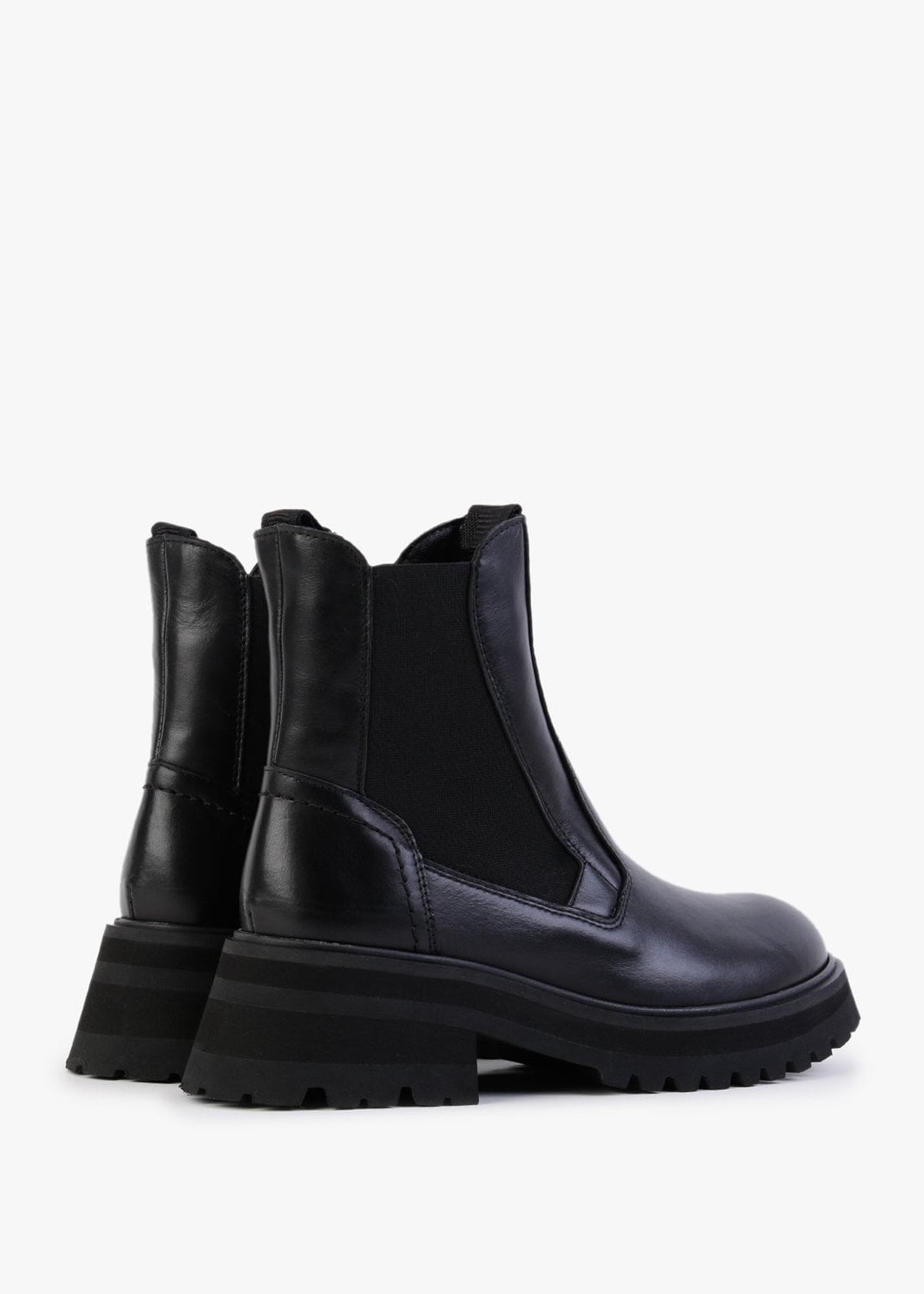 Taro Black Leather Combat Boots